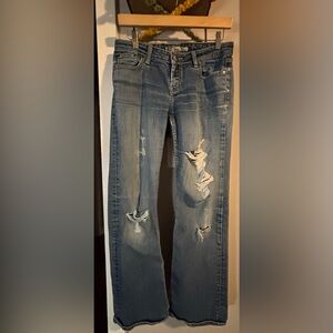 BKE Women’s Kate Bootcut Distressed Jeans 29x 31  1/2”